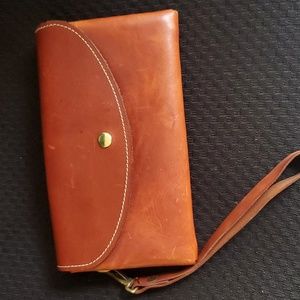 Leather wristlet